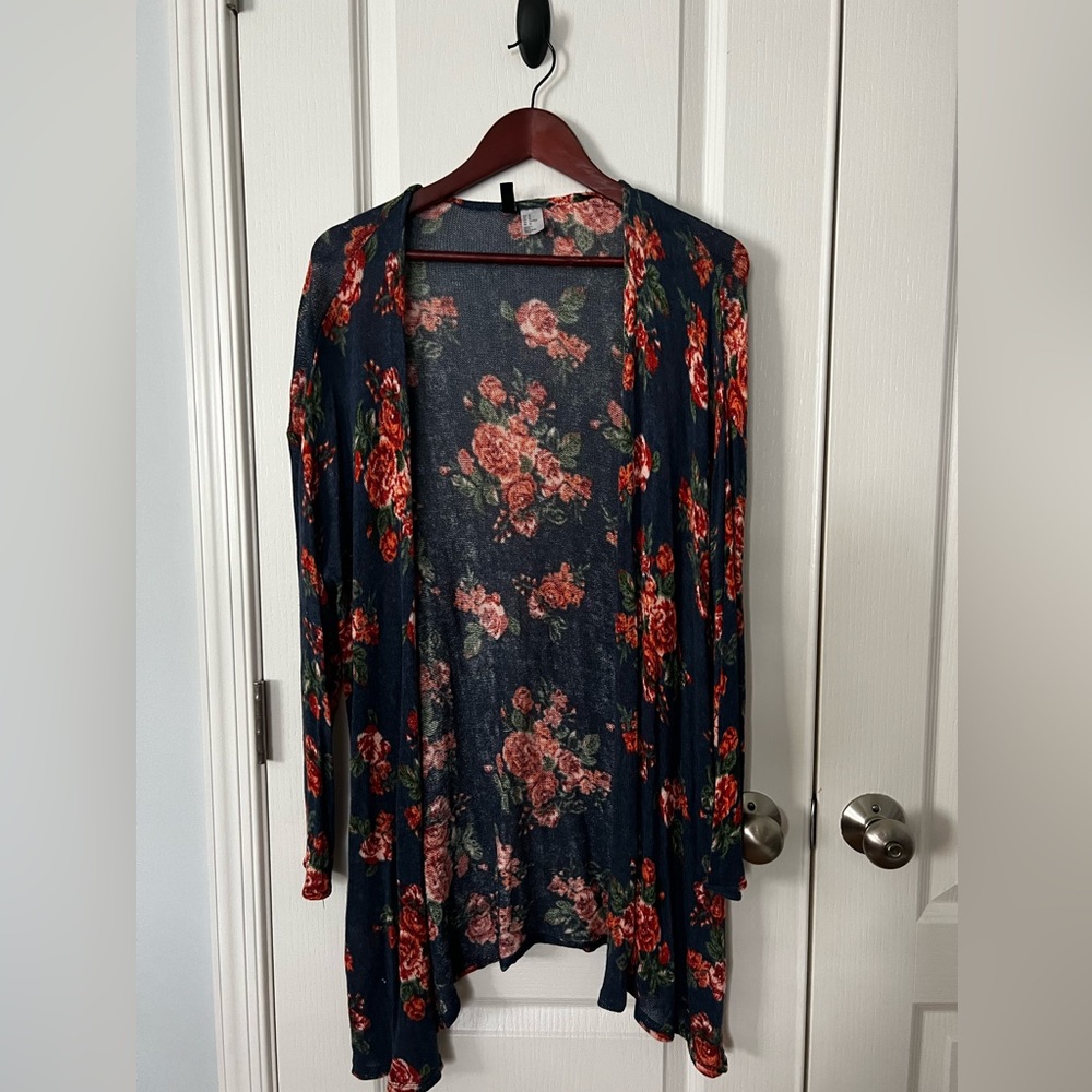 H&M Divided Floral Cardigan - Size Medium